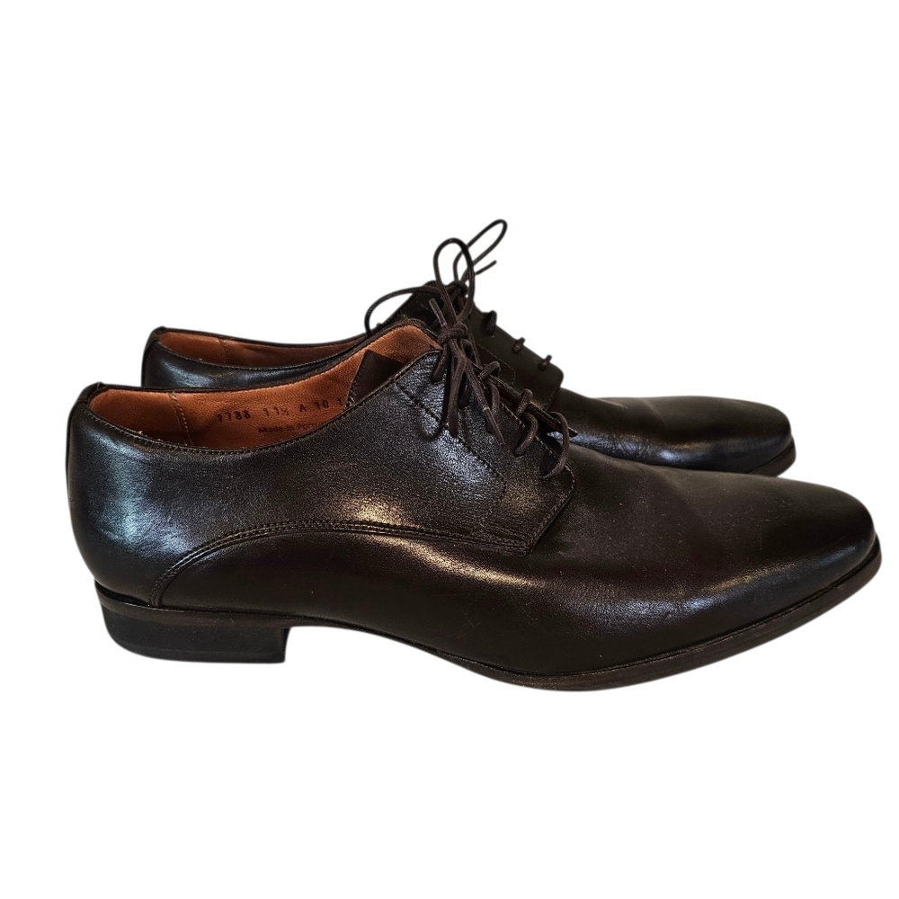 Wolf & Shepherd Lace-Up Oxford Loafer Leather Chocolate Brown Business Shoes